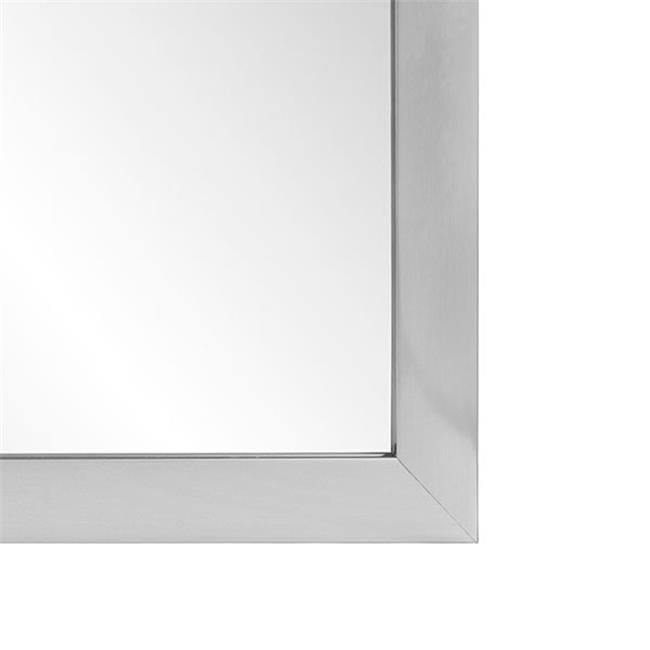 Jensen FM2436CCSNF 24 x 36 in. Flat Framed Wall Mirror, Satin Nickel