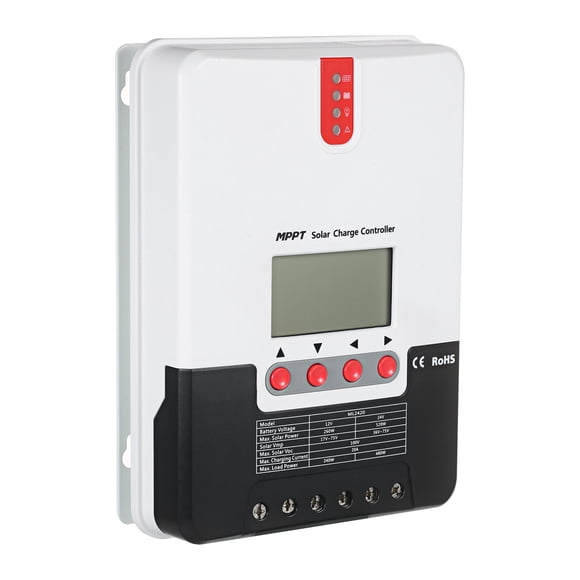 Mistaha 20A MPPT Solar Controller / 24V Self-Adapting Maximum 100V Input Solar Panel Regulator for Open Battery Lithium Battery with Temperature Compensation Multiple Protections LCD Display