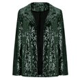 thumbnail image 3 of JFBUJC Blazer à Sequins pour Femmes, Veste Ouverte à Manches Longues, Cardigan de Fête Scintillant, 3 of 5