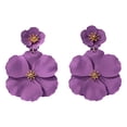 thumbnail image 2 of Pendientes colgantes Fernando de flores Violeta, 2 of 8