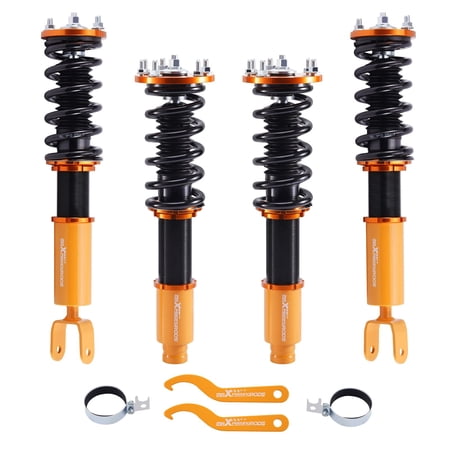 Honda Accord VIII & Acura TSX Coilover Suspension Kit - MXR-B2 25-75mm Lowering 10/7 kg/mm Springs Red Body/Black Spring Adjustable Damping Front/Rear CP2/CU1/CW1 Models