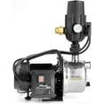 thumbnail image 5 of XtremepowerUS 1.6HP Portable Shallow Well Pump, 1268 GPH 120V With Controller, Stainless Steel, For Sprinkler, Irrigation, Garden, Lawn Water Transfer, 5 of 8