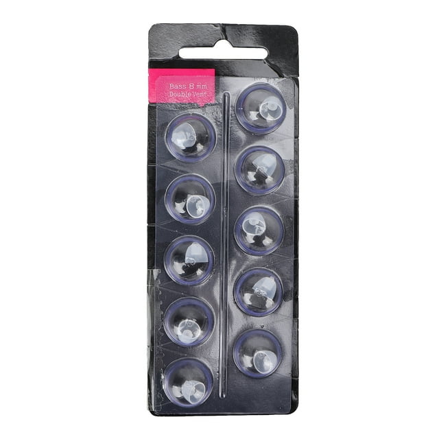 Paquete de 10 cápsulas para audífonos de 8 mm, abiertas, de una sola capa, lavables, antiestáticas, para reemplazo.