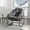 Grey, variant on LUCKHAO Outdoor Patio Rattan  Rocking Chairs, Oversized Papasan Rock Chair Indoor with Thick Cushion - Rocker Egg Chair for Front Porch Garden Backyard