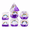 Purple, variant on Polyhedral DND Dice Set, Transparent Blue Resin RPG Dice with Gear Insert and White Numbers, Dice for Dungeons and Dragons RPG Games
