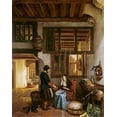 thumbnail image 2 of Van Hove, Hubertus 26x32 White Modern Wood Framed Museum Art Print Titled - A Dutch Interior, 2 of 4