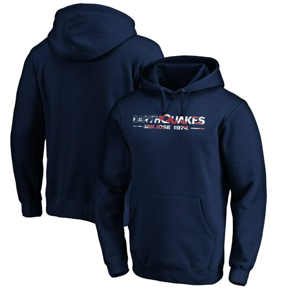 Men's Navy San Jose Earthquakes Banner Wave Pullover Hoodie