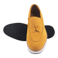thumbnail image 3 of LIBERTYZENO Mens Loafer Dress Shoes Genuine Suede Leather Slip On Tassel Loafer Shoes For Mens Mustard 12, 3 of 8