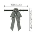 thumbnail image 2 of DARING DIVA Women's Elegant Ribbon Rhinestone Bow Ties Gray, 2 of 5