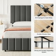 thumbnail image 3 of COZONY Full/Queen/King Bed Frame with 4 Storage Drawers, Adjustable Headboard, No Box Spring Needed, Easy Assembly, 3 of 9