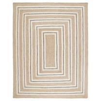 SAFAVIEH Natural Fiber Asia Geometric Area Rug, Natural/Ivory, 6' x 9'