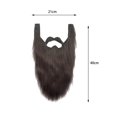 thumbnail image 2 of Soidarity Barbas postizas fáciles de usar para disfraces de Halloween Aplicaciones amplias y bien pensadas Amplia escala Cuidado del cabello Gris 40x21cm, 2 of 6