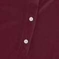 thumbnail image 6 of Mohiass Womens V Neck Polo Shirts Business Casual Long Sleeve Blouse Collared Work Top Slim Fitted 2024 Fall Basic Shirt Wine L, 6 of 7