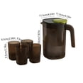 thumbnail image 3 of Uandlove Plastic Pitcher with Lid and 4 Cups, 58oz BPA-Free Water Jug, Slim Fridge Door Pitcher for Iced Tea, Dishwasher Safe, 3 of 6