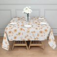 thumbnail image 3 of Floral Square Tablecloth 42x42in(107x107cm) – Waterproof Polyester Printed Table Cover, Wrinkle Resistant & Washable for Kitchen Dining Picnic Party Decor, Thanksgiving,Christmas, Spring,Flower, 3 of 6