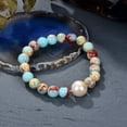 thumbnail image 2 of Nucleated Baroque Pearl & Natural Lab-created Snake Skin Stretch Bracelets., 2 of 3