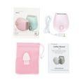 thumbnail image 1 of Afeitadora eléctrica 3 en 1 para mujer, afeitadora húmeda y seca, depiladora eléctrica para cara y axila, utensilio de depilación sin dolor, color rosa, 1 of 8
