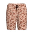 thumbnail image 6 of Daiia fall flower plaid Mens Woven Stretch Pajama Short,Short Pajama Pants-X-Large, 6 of 7