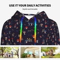 thumbnail image 4 of Wukai Mushrooms3 Print Womens Hoodies Fleece Sweatshirts Long Sleeve Sweaters Pullover Fall Outfits Winter Clothes-Large, 4 of 7