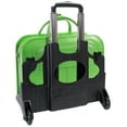 thumbnail image 5 of McKlein WILLOWBROOK, Patented Detachable -Wheeled Ladies' Laptop Briefcase, Top Grain Cowhide Leather, Green (94981), 5 of 7