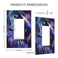 thumbnail image 3 of Daiia Feathered Wolf Pattern Decorator Wall Plate Child Safe Outlet Cover, Switch and Outlet Covers,Size 1-Gang 5.0" x3.0" , Polycarbonate Thermoplastic-Style U, 3 of 6