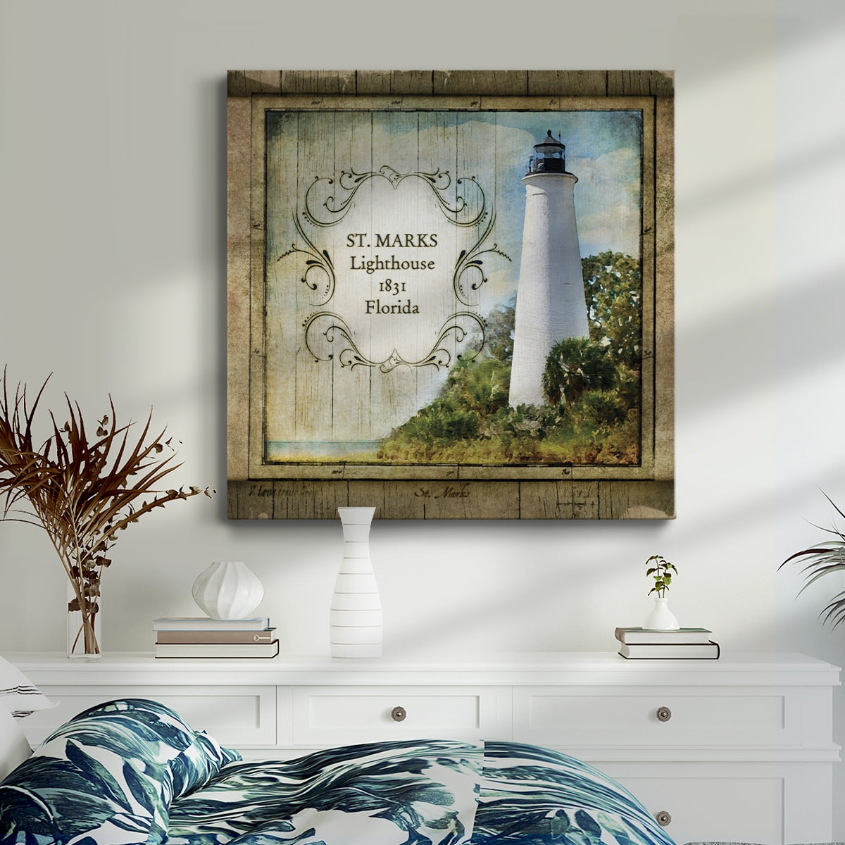 Wexford Home Florida Lighthouse XII-Premium Gallery Wrapped Canvas, 24" x 24" - Ready to Hang