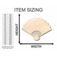 thumbnail image 2 of Unfinished Wood Fan Shape - Asian - Craft - up to 46" DIY 18" / 3/4", 2 of 3