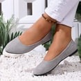 thumbnail image 5 of BADHUB Womens Flats Shoes Round Toe Flats Black Closed Toe Flats Shoes Women Ballet Flats Dressy Suede Flats Shoes Gray 41, 5 of 6