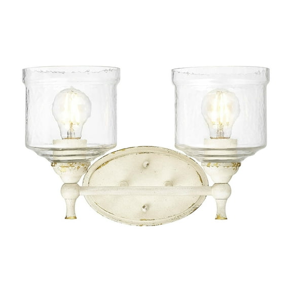 Golden Lighting Keating 2-light Vanity in Antique Ivory