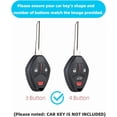 thumbnail image 2 of Key Fob Cover Compatible with Mitsubishi Lancer Eclipse Spyder Endeavor Galant Mirage Outlander Sport 2007-2015 3 Button TPU Carbon Fiber Keychain Case Holder Protector,3 Buttons Silver White, 2 of 6