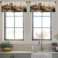 thumbnail image 4 of LALILO Kitchen Curtain Valance Castle Old Quebec City Rod Pocket Window Curtain 52"x 18" Set of 2, 4 of 7