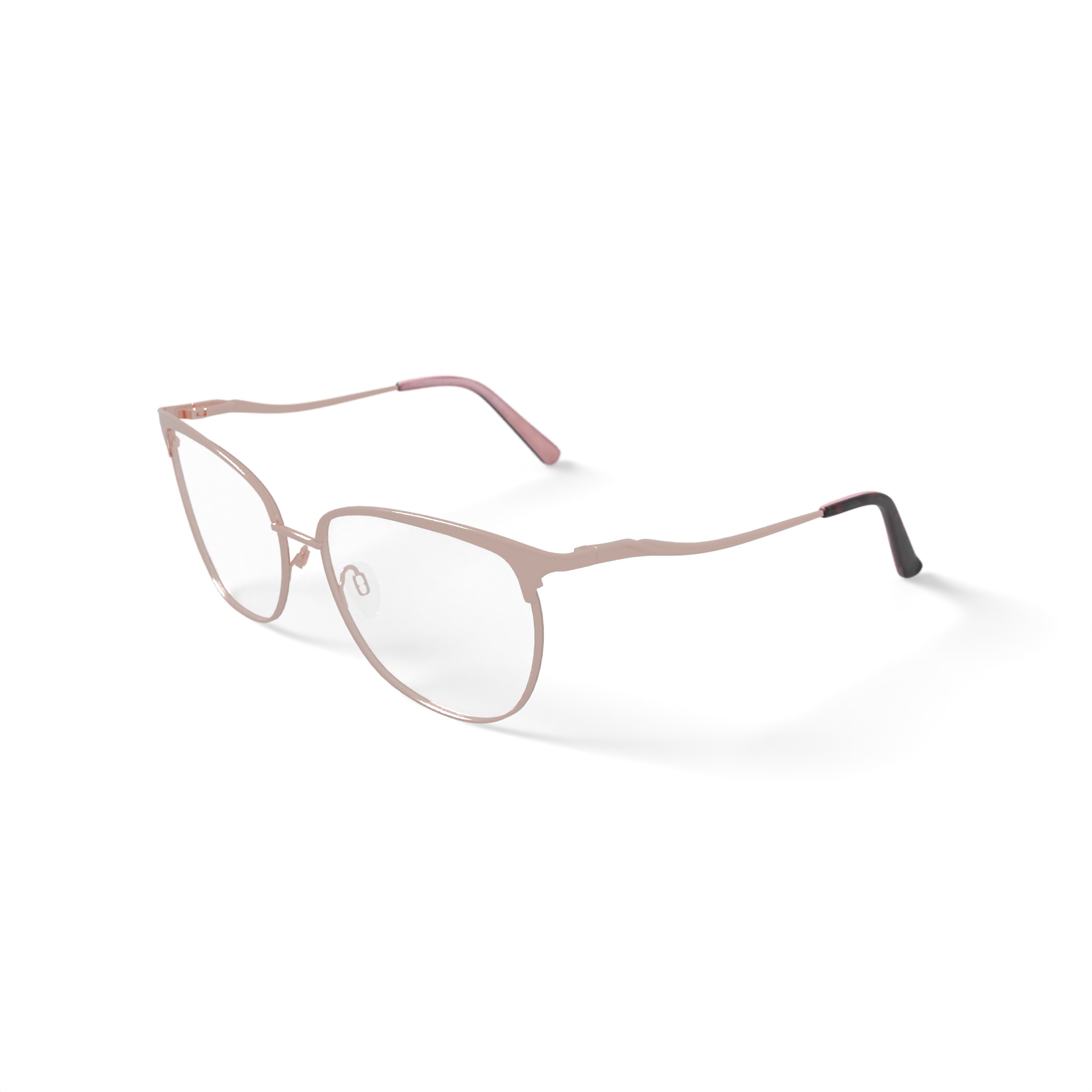 Sophia Loren Women's H03M Cat Eye Prescription Eyeglasses with Case, Rose Gold
