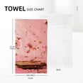 thumbnail image 4 of Nawy A Pink Background with Flowers Falling Kitchen Towels 2-Piece Set for Kitchens, Bathrooms, Showers 27.5*16in, 4 of 6