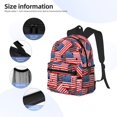 thumbnail image 3 of Yield America Flags1 Print Backpack for Women Men, Lightweight Casual Travel Daypack, Classic Basic College Backpack, Middle School Bag, 3 of 5
