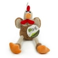thumbnail image 6 of goDog® Checkers™ Skinny Brown Rooster with Chew Guard Technology™ Durable Plush Squeaker Dog Toy, Small, Brown, 6 of 8