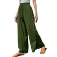 thumbnail image 2 of Pxiakgy Womens Tear Away Basketball Pants High Split Snap Button Casual Post-Surgery Workout Running Athletic Lounge Yoga Sweatpants GN1 L, 2 of 5