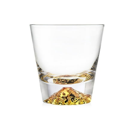 Godinger Double Old Fashioned Glass, Drinking Glasses, Glass Cups - Gold Barware & Glassware - 8oz Capacity -Stylish Drinkware