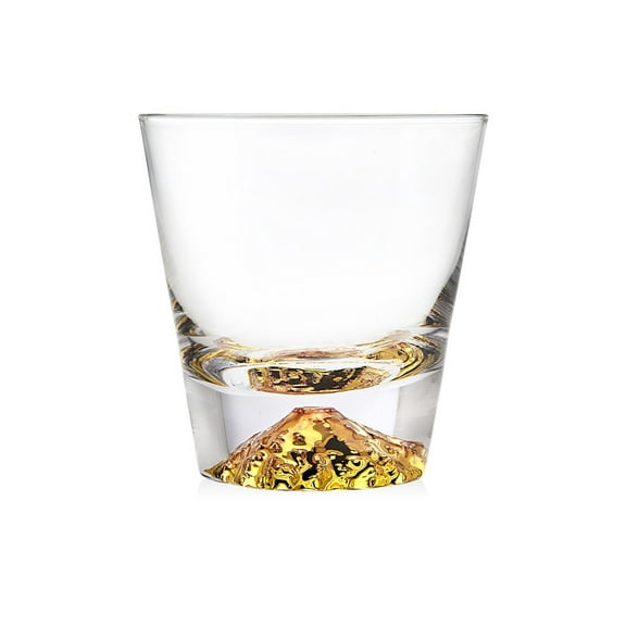Godinger Double Old Fashioned Glass, Drinking Glasses, Glass Cups - Gold Barware & Glassware - 8oz Capacity -Stylish Drinkware