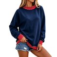 thumbnail image 2 of Womens Polk Dot Long Sleeve Sweatshirts Fall Trendy Pullover Causal Loose Fit Tops, 2 of 4