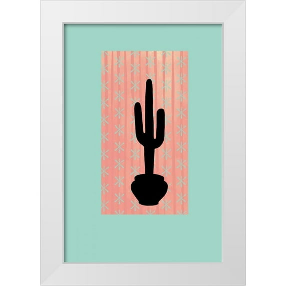 Murdock, Ramona 17x24 White Modern Wood Framed Museum Art Print Titled - Saguaro Silhouette