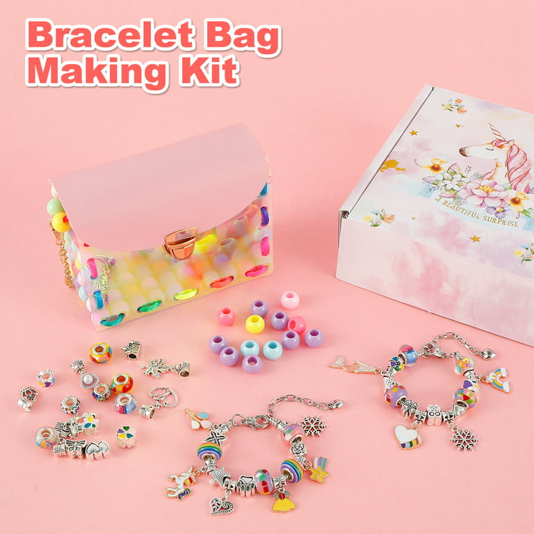 Gpoty Charm Bracelet Making Kit,DIY Bag and Bracelet Making Kit