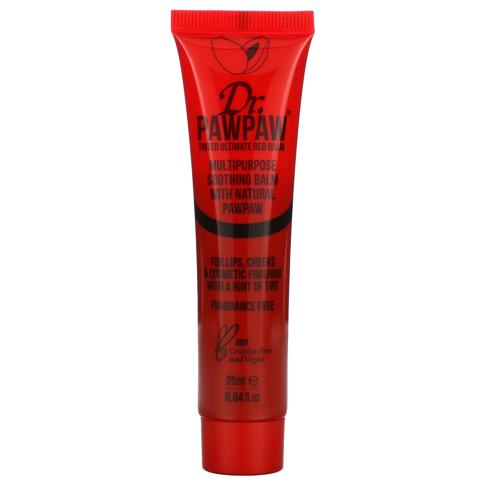 Dr. PAWPAW Multipurpose Balm with Natural PawPaw, Tinted Ultimate Red, 0.84 fl oz (25 ml) - Walmart.com