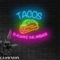thumbnail image 3 of Glowneon Tacos Is Always the Answer Wall Led Light, Tacos Mexico Sign, 3 of 5