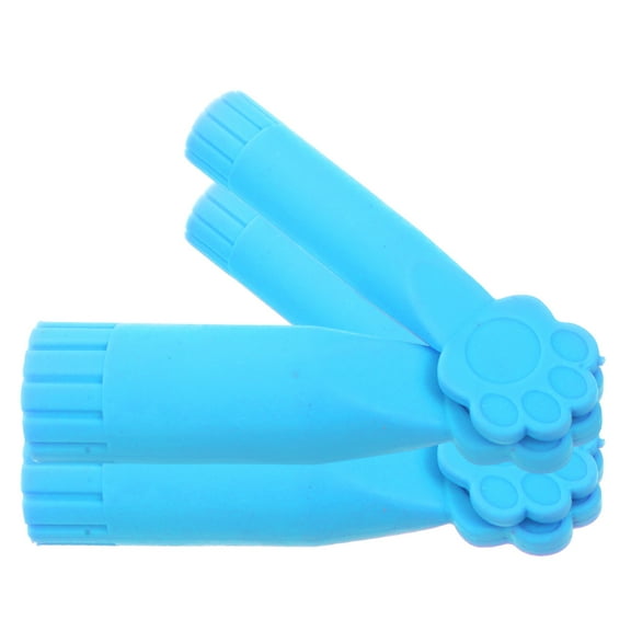 4 Pcs Crochet Needles Point Protector Gadget Pendant Sky-blue