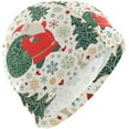 thumbnail image 1 of FYBTO Swimming Cap Christmas Forest Santa Claus Unisex Adult FYBTO Polyester, 1 of 4