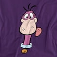 thumbnail image 2 of Flintstones Dino Headshot Unisex Adult T Shirt, Purple, 5X Large, 2 of 6