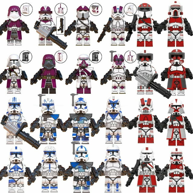Figuras de Bloques de Construcción Espaciales, 24 Piezas de Minifiguras de la Legión Espacial, Decoración para Fiestas de Cumpleaños, Regalos Coleccionables para Niños y Niñas