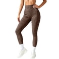 thumbnail image 2 of IUYRTFE Women Solid Color Full Length Yoga Pants High Waist Stretch Workout Leggings for Gym Running Daily Wear, 2 of 7
