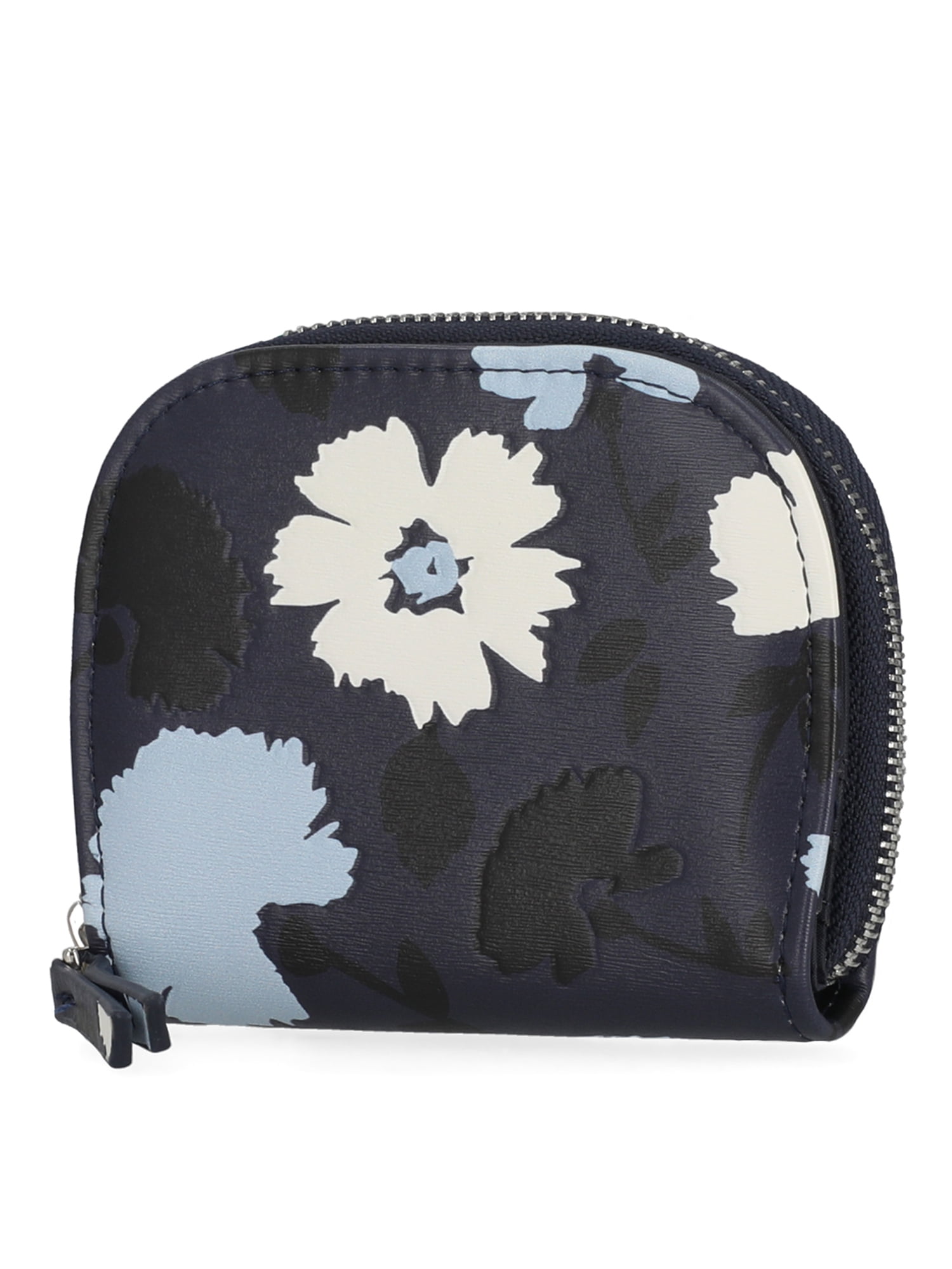 Time and Tru Women's Becca Zip Around Wallet, Floral Graphic