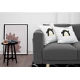 thumbnail image 3 of Ambesonne Animal Throw Pillow Cover 2 Pack, Penguin on Ice Need Help, 18", Black White and Sky Blue, 3 of 7